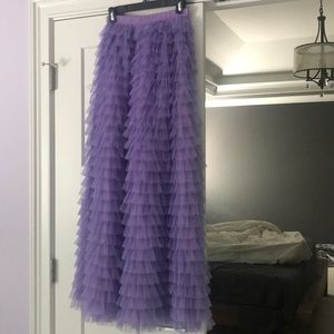 Lavender tulle maxi skirt